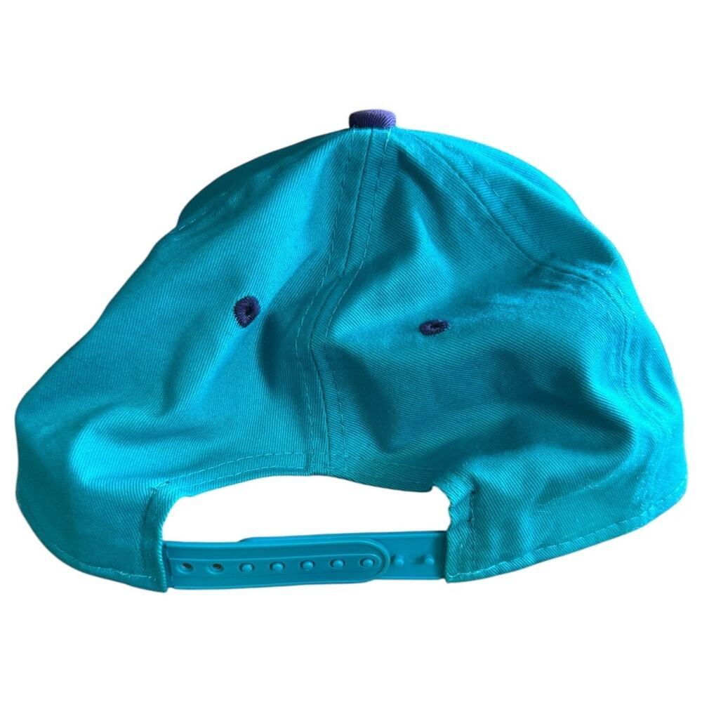 Charlotte Hornets Hat Cap Snap Back New Era Hardwood Classic 9Fifty Purple Teal - Picture 4 of 9